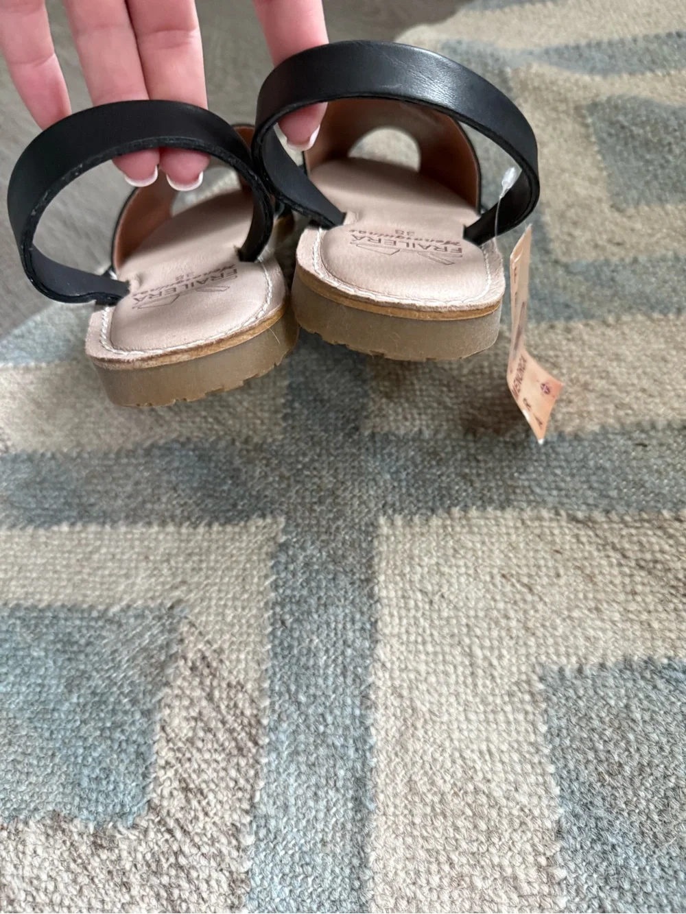 Frailera Menorcan Avarcas sandals in Black Size 38 US7.5 NWT